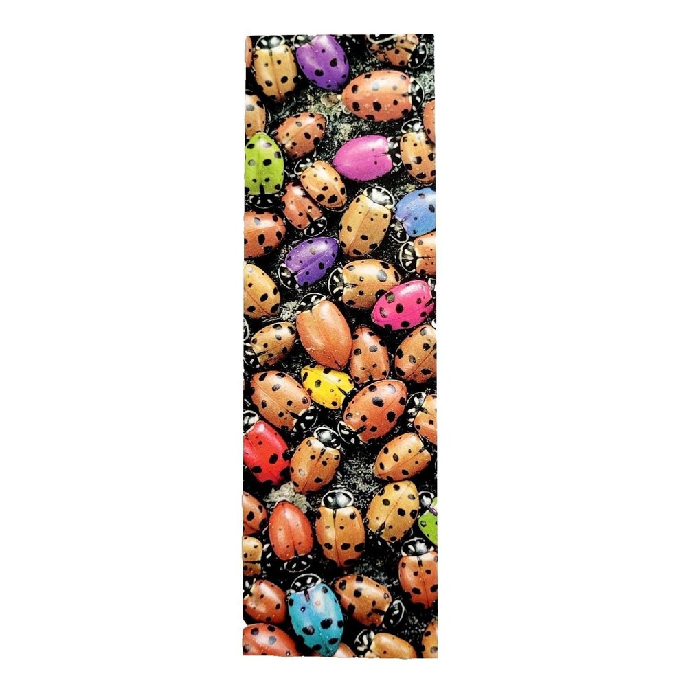 Vintage 90s Colorful Ladybugs Bookmark‎ Lewis Kemper 1998 Korea Pink Pomegranate